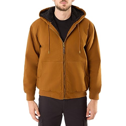 Smith's Workwear Big Men's Cotton Canvas Sherpa-Lined Jacket
