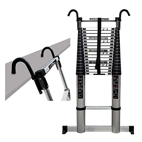 LADDERS Ladder Telescopic Ladders,Atelescoping Ladder with Detachable Hooks, Portable Multi Purpose Telescoping Extendable Ladder for Engineering Loft, 150Kg Capacity,6.2M/20.3Ft