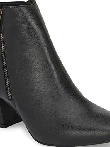 Image of EL PASO Leather Formal High Heel Chelsea Boots for Women