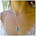 Yheakne Boho Turquoise Y Collier Argent Cercle Larme Collier Ras Du Cou Bleu Pierres Précieuses Lariat Collier Vintage Gemme Goutte Collier Bijoux pour Femmes et Filles