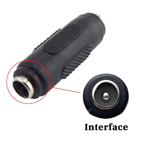 DC Female to Female Coupler, 2.1mm X 5.5mm Connector, Power Cable Extension Adapter, Male to Female Jack Converter, Barrel, Wire Extender, Joiner, Plug Adaptor for CCTV IP Camera, DVR, LED Light Strip - Image 2
