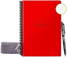 Rocketbook Smart Reusable Notebook - Dot-Grid Eco-Friendly Notebook with 1 Pilot Frixion Pen & 1 Microfiber Cloth...