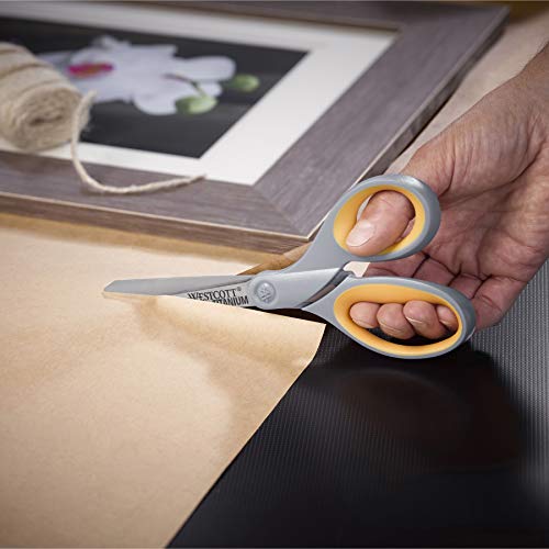 Westcott 8” Titanium Bonded Scissors, 2-Pack- Durable Multipurpose Scissors for Office, Home, and School Use, Sharp Precision Blades for Everyday Cutting (13901) image 6