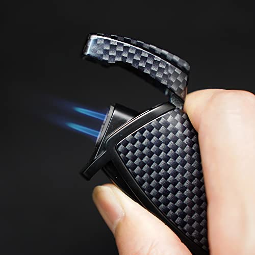 Set de Encendedor y Cortapuros Carbono Negro miniatura 6