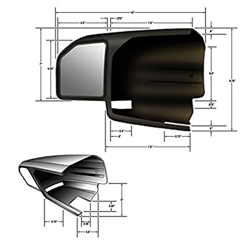 CIPA 11550 Custom Towing Mirror Set for Ford 15-Current , Black by CIPA - Image 9