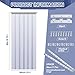 Juexica 36 x 80 Inch Plastic Strip Door Curtain Kit 0.08'' Walk in Cooler Curtains PVC Freezer Door Curtain Smooth Waterproof Insulation Hurricane Shutters Gate for Warehouse Garage Industry (Clear)
