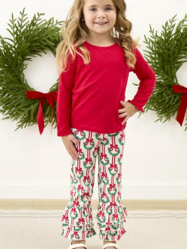 Image of RuffleButts Baby Girls Stretchy Flare - Ruffle Pants