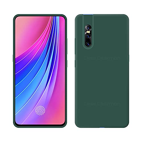 Image of Case Creation Luxurious OG Series for Vivo V15 Pro Case Cover,Anti-Dirty Slim Case Frosted Matte Cute Candy TPU Raised Bezel (Splash of Color) Back Cover for Vivo V15 Pro -Wine Green