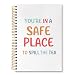 huester Mental Health Notebook Journal, Therapy Journal for Mental Health, You're in a Safe Place To Spill The Tea Notebooks for Note Taking, Therapy Hardcover Spiral Notebook, 5.5x8.3 Inch 1067 HL-Book