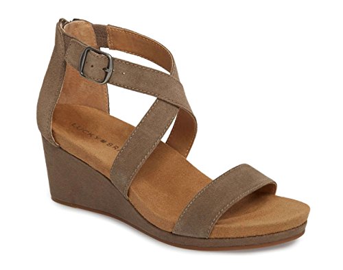 Lucky Brand Women's Kenadee Wedge Sandal, Brindle, 7.5 M US