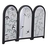 Construction : le matériau acrylique garantit que votre mini paravent asiatique est à la fois léger et robuste, idéal pour un déplacement régulier entre le bureau, le studio ou la maison. mini paravent pliable, séparateur de pièce japonais de table