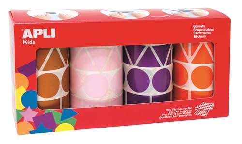 Gommettes formes et couleurs assorties Apli kids 11913 pour loisirs créatifs