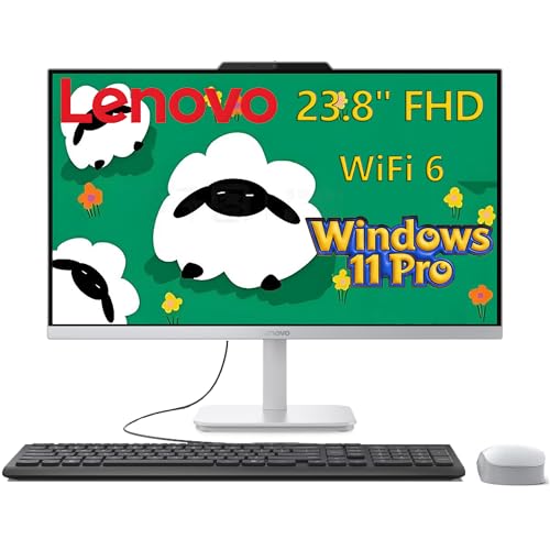 Image of Lenovo All-in-One Desktop Computer, AIO 24 with Intel Core i3-N305, 8GB RAM, 512GB SSD, Office 365 for the Web, for Home Daily use and Remote Work, Video Streaming & Photo Editing, Windows 11 Home