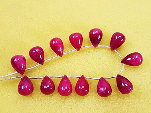 Lot rubis glassfilled smooth drops LKBEADS, idéal pour créer un cadeau unique