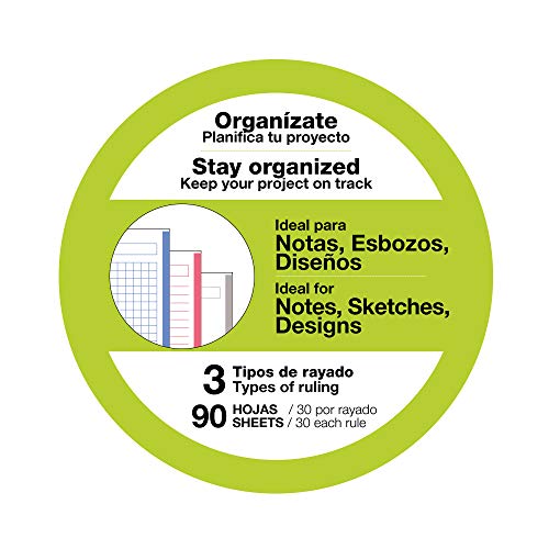 Basicos Mr 2649 – 3 Stripes A5 Notebook, Squared, 105 Sheets, Horizontal And Smooth, 70 Grams, Polypropylene, Black #TOP4