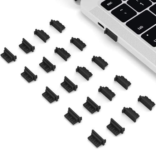20 Pcs USB A Type Female Port Cover Caps - Silicone USB Port Plugs Dust Cover,Protect USB Ports from Dust and Oxidation, Compatible with USB Type A Female Interface, Easy to Install（Black） - image 1