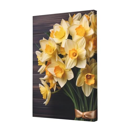 Impression sur toile bouquet de jonquilles poster mural HD salon 30,5 x 45,7 cm
