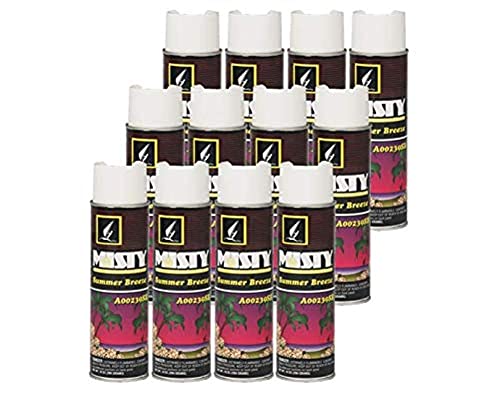 Misty Summer Breeze Handheld Air Deodorizer - 10 Ounce (Case Of 12) 1001868 - Spray Spreads Evenly, Treat Large Areas Without Fall-Out Or Staining #TOP4