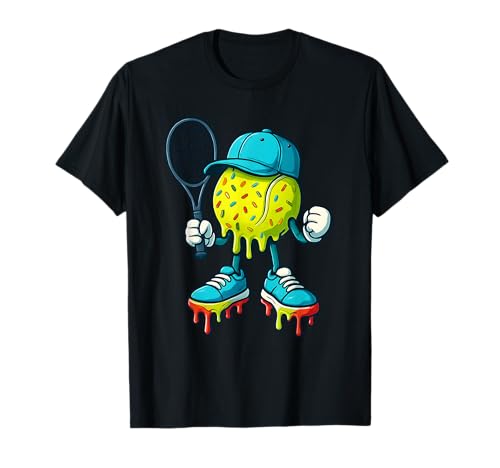 Tennis Drip for Boys Ice Cream Feel The Drip Top Spin Tennis T-Shirt