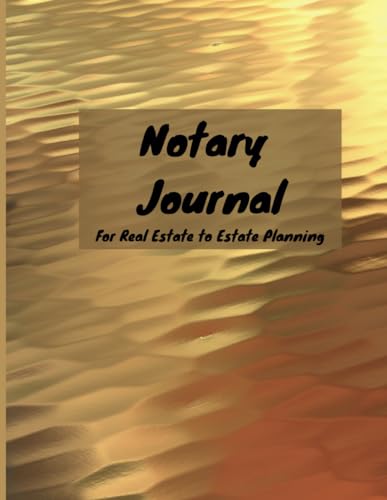 Journal de notaire pour la planification immobilière à la succession couverture dorée