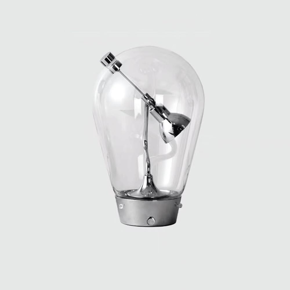 DFAEEKIYO Luxury Modern Glass Desk Lamp Premium Bedside Reading Light for Office Study and Home Decor