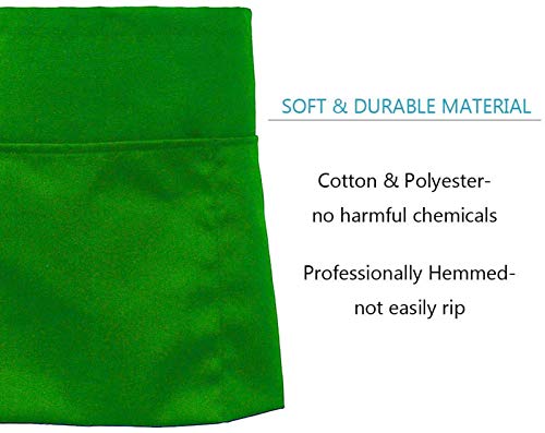 Boharers Waist Apron With 3 Pockets12 Pack - Green Waitress Server Short Apron #TOP5