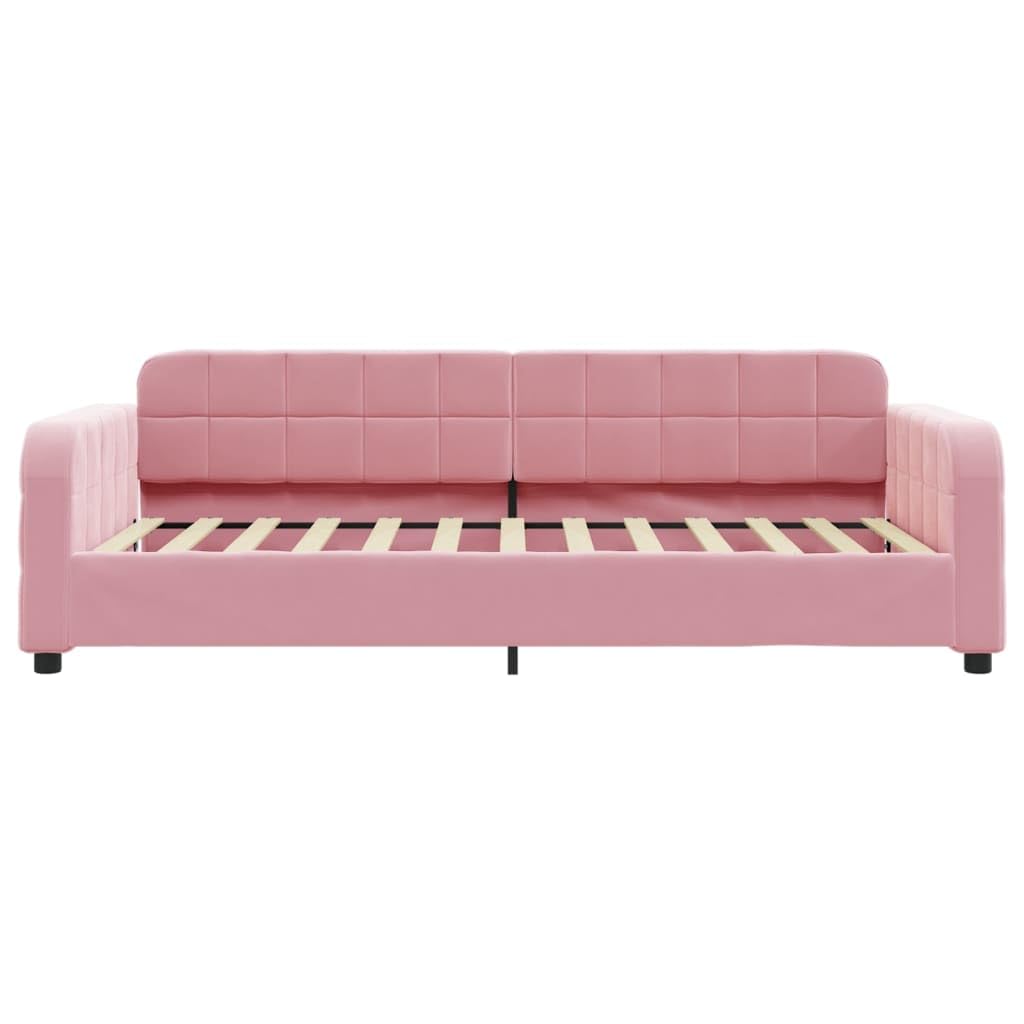 Générique Lit de Jour avec lit gigogne Rose 100x200 cm Velours,Meubles,Lits & Accessoires,Lits & Cadres de lit,3196939