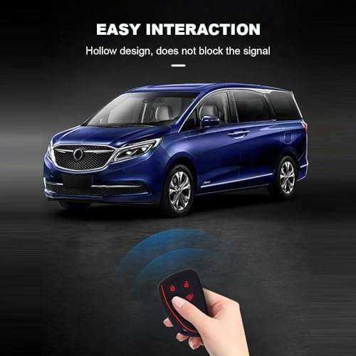 HEVLE Silicone Key Fob Cover, Compatible with 2022-2024 Chevy Silverado 1500, GMC Sierra 1500, 2024 Silverado 2500HD 3500HD (Black red, 2PCS) - Image 2