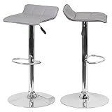 Modern Bar Stools Chrome Finish PU Leather Kitchen Dining Bar Chairs Pneumatic Adjustable Contempora