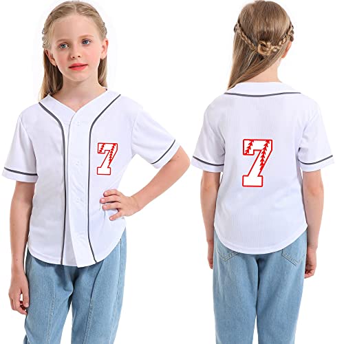 Image of Yuji Itadori 7 Year Old Birthday Shirt Kids Baseball Jersey with Socks 7th Birthday Outfit Boys T-Shirt