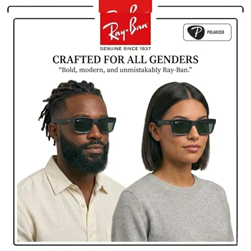 Image of Ray-Ban RB4396 WARREN BIO-BASED Rectangle Shaped Sunglasses for Men & Women with Official RAYBAN Eyewear Kit