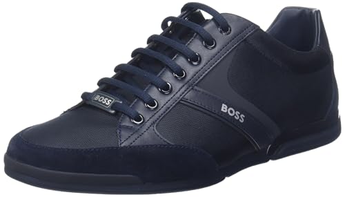 BOSS Green by Hugo Men's Saturn Low Profile Low Top Sneaker Shoe, Dark Blue, 12 M US