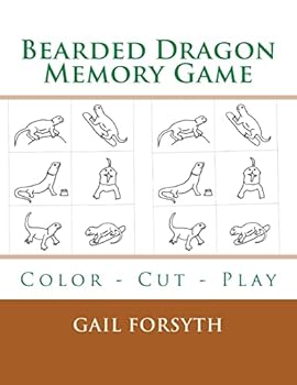 Paperback Bearded Dragon Memory Game: Color - Cut - Play Book