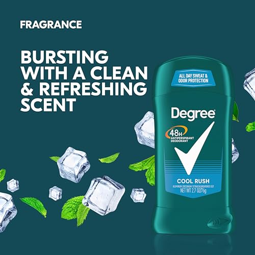 Image of Degree Men Original Antiperspirant Deodorant for Men, 48-Hour Sweat and Odor Protection, Cool Rush 2.7 oz (Pack of 2)