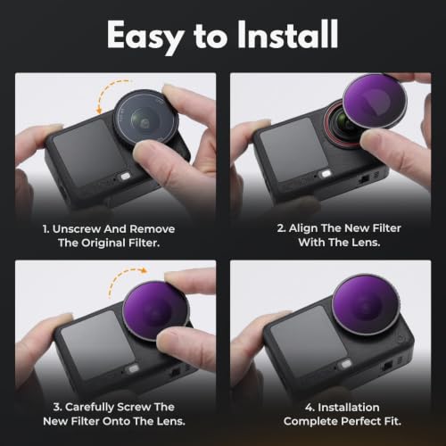 Image of Yantralay Waterproof Housing for D JI Os mo Action 6 | Protective Case with Dual Cold Shoe Mount | PC Shell for Diving Snorkeling Surfing | Action Camera Accessories (ND /CPL Filter Kit)