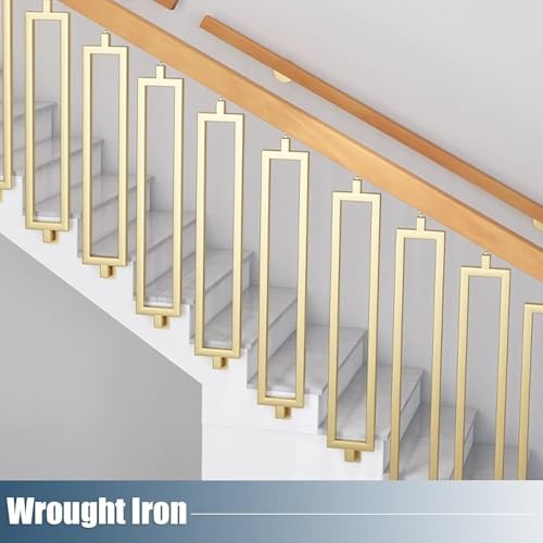 Rampes d'escalier intérieures sans soudure grâce aux balustres en fer à support réglable