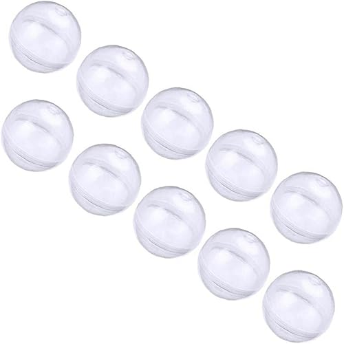 10 bolas de plástico transparentes rellenables, bolas de adorno para manualidades, árbol de Navidad, boda, fiesta, decoración de 1.260 in