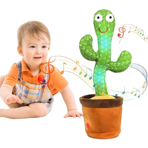 Cacto Dançante e Falante Interativo Repete Voz Brinquedo Pisca e Toca Músicas Premium
