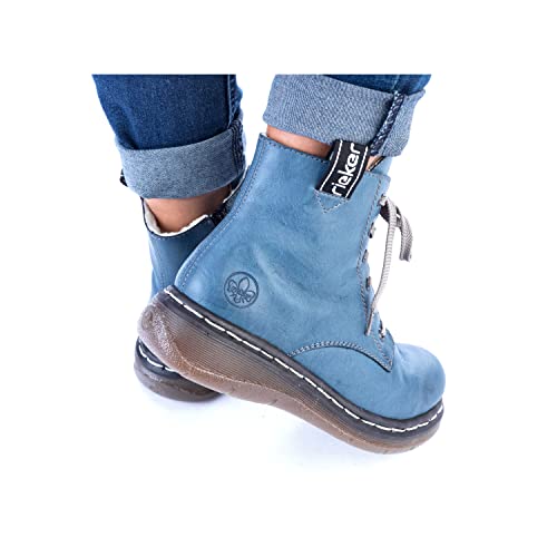 Rieker Y3213, Stivali alla Moda Donna, Blu, 36 EU