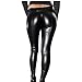 Produktbild Damen Lederhose,Transwen Sexy Schwarz Stretch Skinny Leggings Leggings PU Lederhose Kunstleder Hose Slim Glatte Hüfthoch Mode Athletic Pants (S, Schwarz)