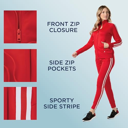 Vevo Active Women's Track Jacket with Side Stripe and Pockets3