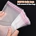 ZGORENDZ 300 Pcs Clear Cellophane Bags 5x7 Inches, Self Sealing Resealable Cookie Bags for Candy, Gifts, Favors, Bakery Supplies, Chocolate Chip Cookies, Brownies