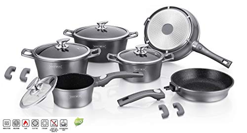 Royalty Line Set de casseroles induction 14 pièces Argenté