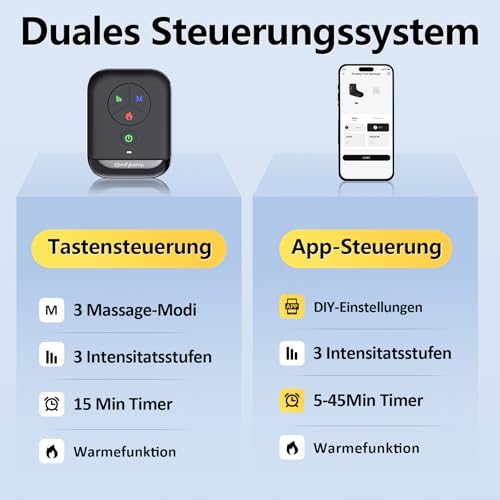 Comfytemp Kabelloses Fußmassagegerät Luftkompression Massage mit 2500mAh Akku,Fußsohlenheizung mit DIY für Knöchel,Ferse,Sohle,Fußrücken für beide Füße（1 Stück） Geschenke Mütter, Frauen, Mama, Papa 6