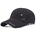 Produktbild Kuyou Vintage Cotton Basecap Snapback Caps Outdoor Baseball Kappe Mütze (Schwarz)