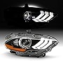 AKKON - Fits 2018-2023 Ford Mustang LED Tube [Factory Style] Projector Black Headlight Headlamp Replacement Passenger Right Side