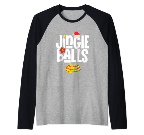 Jingle Balls | Capodanno Babbo Natale | Buon Natale Maglia con Maniche Raglan