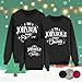 Matching Family Christmas 𝗣ajamas Set : Cute Graphic Pullover Shirts Long Sleeve O-Neck Comfy Costumes for Family