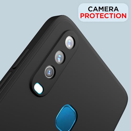 Image of Back Cover Compatible Model for Vivo 1901 / Vivo Y15 - Black
