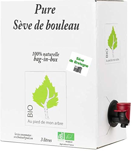 SEVE DE BOULEAU Bio de qualité Bretagne bag-in-box 3L (soit 6,65 € le 1/2 L)